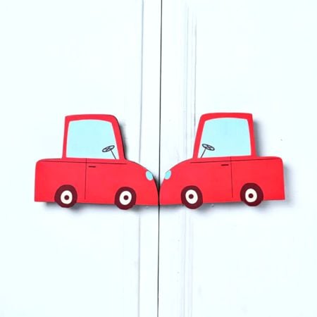 Handcrafted Acacia Wood Car Cupboard Handles Set